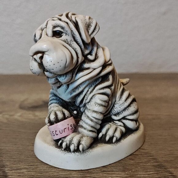 Vintage Harmony Kingdom Fusspot Shar Pei Treasure Jest Figure Made in England - Picture 3 of 13